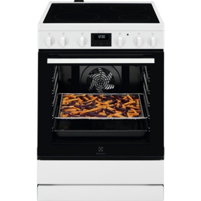 Electrolux elektriskā plīts ar elektrisko cepeškrāsni, balta