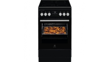 Electrolux elektriskā plīts ar elektrisko cepeškrāsni, melna