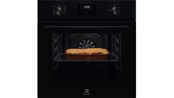 Electrolux cepeškrāsns ar riņķa sildelementu, iebūv., 65l, melna