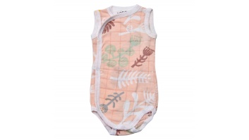 Lodger Romper Botanimal kokvilnas bodijs bez piedurknēm, Plush, 68 cm