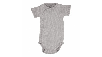 Lodger Romper Ciumbelle, adītas kokvilnas bodijs ar īsām piedurknēm, Donkey, 68 cm