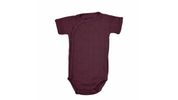 Lodger Romper Solid kokvilnas bodijs ar īsām piedurknēm, Nocture, 62 cm