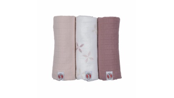 Lodger Swadler Solid Matcha kokvilnas autiņš, Rose, 70x70 cm, 3gab.