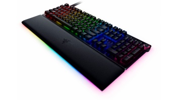Razer | Huntsman V2 Optical Gaming Keyboard | Gaming keyboard | Wired | RGB LED light | US | Black | Numeric keypad | Clicky Purple Switch
