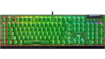 Razer BlackWidow V4 X | Gaming keyboard | Wired | US | Minecraft Edition | Razer Green Mechanical Switches (Clicky)