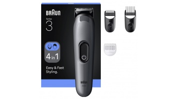 Braun 4-in-1 Grooming Kit | All-in-One Series 3 AIO3500 | Cordless | Number of length steps 14 | Black