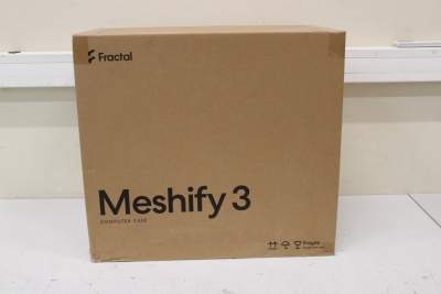 SALE OUT. Fractal Design Meshify 3 Ambience Pro RGB White TG | Fractal Design Meshify 3 | Ambience Pro RGB White TG Clear Tint | ATX | DAMAGED PACKAGING | Power supply included No