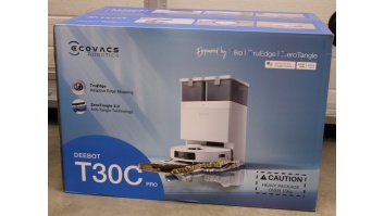 SALE OUT. Ecovacs DEEBOT T30C PRO Vacuum cleaner, Robot, Wet&Dry, 15000Pa, TruEdge, YIKO 2.0, 5200 mAh, White + Auto-empty station | Ecovacs Robotic Vacuum Cleaner | DEEBOT T30C PRO | Wet&Dry | Operating time (max) 200 min | Li-ion | 5200 mAh | Dust capac