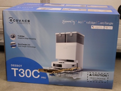 SALE OUT. Ecovacs DEEBOT T30C PRO Vacuum cleaner, Robot, Wet&Dry, 15000Pa, TruEdge, YIKO 2.0, 5200 mAh, White + Auto-empty station | Ecovacs Robotic Vacuum Cleaner | DEEBOT T30C PRO | Wet&Dry | Operating time (max) 200 min | Li-ion | 5200 mAh | Dust capac