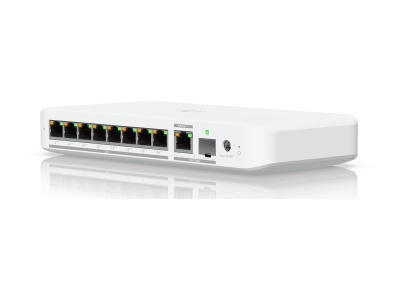 Ubiquiti Flexible, 8-port 2.5 GbE PoE++ switch with a 10 GbE RJ45/SFP+ combination uplink port