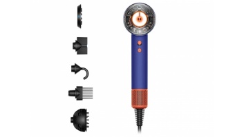 Dyson matu fēns | HD16 Supersonic Nural | 1600 W | Temperatūras iestatījumu skaits: 4 | Jonu funkcija | Difuzora uzgalis | Vinca Blue/Topaz