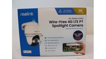 SALE OUT. | Reolink | 4K 4G LTE Wire Free Camera | Go Series G440 | 23 month(s) | Dome | 8 MP | Fixed | IP64 | H.265 | MicroSD (Max. 128GB) | USED, SCRATCHES ON TOP