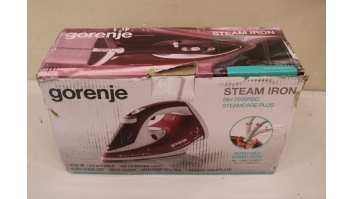 SALE OUT. Gorenje SIH2200RBC Steam iron, Water tank 0,28 L, Continuous steam 30 g/min, Red/White | Gorenje | Steam Iron | SIH2200RBC | Steam Iron | 2200 W | Water tank capacity 280 ml | Continuous steam 30 g/min | Red/White | DAMAGED PACKAGING