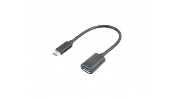 Lanberg Adapter Cable USB-C(M) 3.1 -> USB-A(F) 15 cm, Black | AD-UC-UA-04