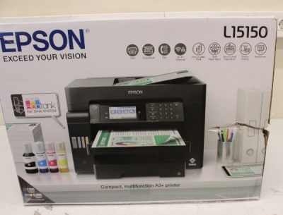 SALE OUT. Epson EcoTank L15150 Pint Scan Copy Fax | Epson EcoTank L15150 | Inkjet | Colour | Multicunctional Printer | A3+ | Wi-Fi | Black | DAMAGED PACKAGING