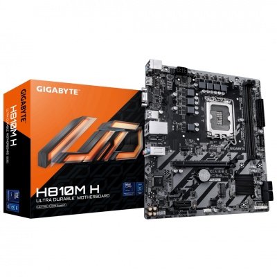 Gigabyte H810M H | Processor family Intel | Processor socket LGA1851 | DDR5 | Supported hard disk drive interfaces SATA, M.2 | Number of SATA connectors 4