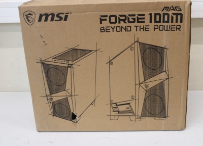 SALE OUT. MSI MAG FORGE 100M PC Case, Mid-Tower, USB 3.2, Black | MSI | MAG FORGE 100M | Black | ATX | DAMAGED PACKAGING, DENT ON THE SIDE | Power supply included No