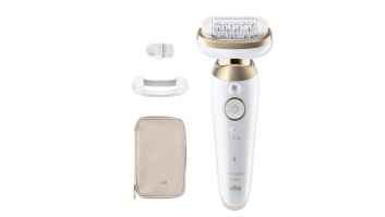 Braun Epilator | 9-011 3D Silk-epil 9 Flex | Operating time (max) 50 min | Number of power levels 2 | Wet & Dry | White/Gold