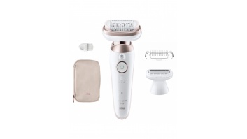 Braun Epilator | SES9-030 3D Silk-Epilk 9 Flex | Operating time (max) 50 min | Number of power levels 2 | Wet & Dry | White/Rose