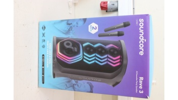 SALE OUT. Anker Soundcore Rave 3 Bluetooth Speaker | Anker Soundcore | Portable Bluetooth Speaker | Rave 3 | USED, SCRATCHED SIDES, MISSING MANUAL, USB C CHARGING CABLE | 160 W | Bluetooth | Black | Portable | Wireless connection
