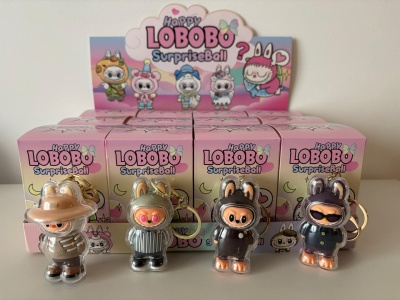 Labubu pārsteiguma bumbiņas nejauši tēli ar piekaramo gredzenu(1gb kastītē)