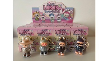 Labubu pārsteiguma bumbiņas nejauši tēli ar piekaramo gredzenu(1gb kastītē)