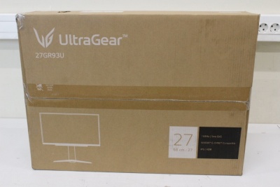 SALE OUT. LG 27GR93U-B.AEU LCD Monitor 27"/16:9, 3840X2160, HDMI, USB DP | LG | UltraGear UHD Gaming Monitor | 27GR93U-B.AEU | 27 " | IPS | UHD | 16:9 | 144 Hz | 1 ms | 3840 x 2160 | HDMI ports quantity 2 | Warranty 23 month(s) | DAMAGED PACKAGING