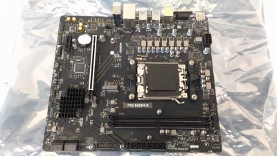 SALE OUT. MSI PRO B650M-B | MSI PRO B650M-B | Processor family AMD | Processor socket AM5 | DDR5 | Supported hard disk drive interfaces M.2, SATA | Number of SATA connectors 4 | USED, REFURBISHED, WITHOUT ACCESSORIES, ONLY BACKPANEL INCLUDED