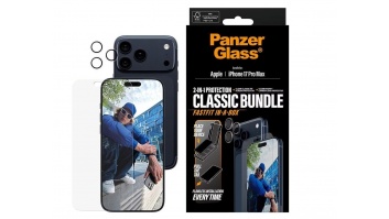 PanzerGlass 2-in-1 Classic Bundle | Screen Protector/Lens protector | Apple | iPhone 17 Pro Max | Transparent
