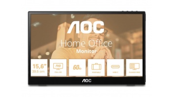 AOC 16T3EA | 16 " | IPS | FHD | 16:9 | 60 Hz | 4 ms | 1920 x 1080 pixels | 250 cd/m² | Black