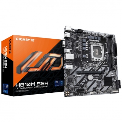 Gigabyte H810M S2H | Processor family Intel | Processor socket LGA1851 | DDR5 | Supported hard disk drive interfaces M.2, SATA | Number of SATA connectors 4