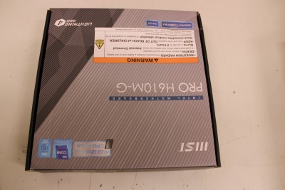 SALE OUT. MSI PRO H610M-G | MSI PRO H610M-G | Processor family Intel | Processor socket LGA1700 | DDR5 | Supported hard disk drive interfaces SATA, M.2 | Number of SATA connectors 4 | DAMAGED PACKAGING