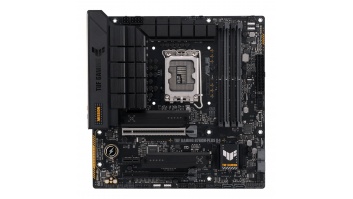 Asus | TUF GAMING B760M-PLUS D4 | Processor family Intel | Processor socket LGA1700 | DDR4 DIMM | Memory slots 4 | Supported hard disk drive interfaces SATA, M.2 | Number of SATA connectors 4 | Chipset Intel B760 | mATX