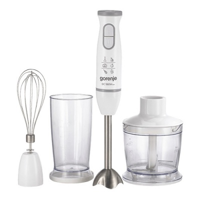 Gorenje | Blender | HBC564QW | Hand Blender | 560 W | Jar material Plastic | Jar capacity 0.5 L | Chopper | White