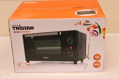 SALE OUT. Tristar OV-3615 Mini Oven, Black | Tristar | Mini Oven | OV-3615 | 10 L | 800 W | Black | DAMAGED PACKAGING, UNEVEN GAP BETWEEN GLASS AND DOOR TRIM