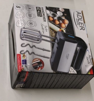 SALE OUT. Adler AD 4225 Hand Mixer, 3 functions, 300W | Adler | Hand mixer | AD 4225 | Hand Mixer | 300 W | Number of speeds 5 | Turbo mode | Stainless steel | DAMAGED PACKAGING
