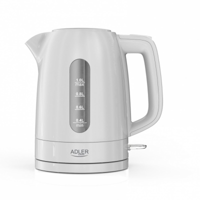 Adler Kettle | AD 1380w | Electric | 2200 W | 1 L | Polypropylene | 360° rotational base | White