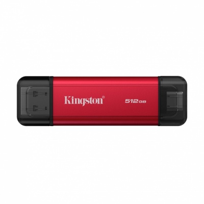 Kingston Dual Portable Solid-State Drive, USB Type-A and Type-C | 512 GB | Solid-state drive interface USB 3.2 Gen 2 | Read speed 1050 MB/s | Write speed 950 MB/s