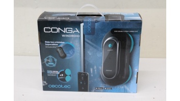 SALE OUT. Cecotec Conga Windroid 1090 Double Spray Connected Window cleaning robot | Cecotec Window Cleaning Robot | Conga Windroid 1090 Double Spray Connected | Corded | Black | USED, DIRTY