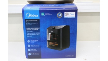 SALE OUT. Midea MAD1100DADK Air fryer digital,Two-zone cavity, 6.4L + 4.4L | Midea Two Zone Airfryer | MAD1100DADK | Power 1850 W | Capacity 4.4/6.4 L | Rapid Air technology | Black | USED, DIRTY, SCRATCHED ON TOP