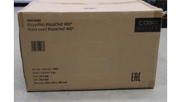 SALE OUT. Caso PizzaChef 400° Pizza oven, 2000 W, Black | Caso Pizza Oven | PizzaChef 400° | 2000 W | Black | DAMAGED PACKAGING AS DEMO
