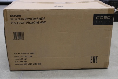 SALE OUT. Caso PizzaChef 400° Pizza oven, 2000 W, Black | Caso Pizza Oven | PizzaChef 400° | 2000 W | Black | DAMAGED PACKAGING AS DEMO