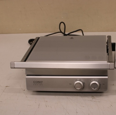 SALE OUT. Caso 02837 SteakChef Double Contact Grill, 2000 W, Stainless Steel | Caso Double Contact Grill | SteakChef | Contact grill | 2000 W | Stainless Steel | UNPACKED, MISSING  SPATULA
