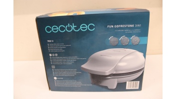 SALE OUT. Cecotec Fun Gofrestone 3in1 Waffle maker | Cecotec Waffle Maker | Fun Gofrestone 3in1 | 700 W | Number of pastry 3 | Waffle/Muffin/Donut | White | MISSING DOUGHTSNUTS   INTERCHANGEABLE PLATE