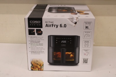 SALE OUT. Caso Designer Air Fryer AirFry 6.0, Capacity 6 L, Black | Caso Designer Air Fryer | AirFry 6.0 | Power 1700 W | Capacity 6 L | Black | DAMAGED PACKAGING