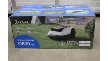 SALE OUT. Ecovacs GOAT O800 RTK Lawn Mower, Robot, Up to 800 m², LiDAR-enhanced RTK navigation, SmartEdge, White | Ecovacs | Lawn Mower 	GOAT O800 RTK | UNPACKED, WHITE SPOTS ON THE WHEEL