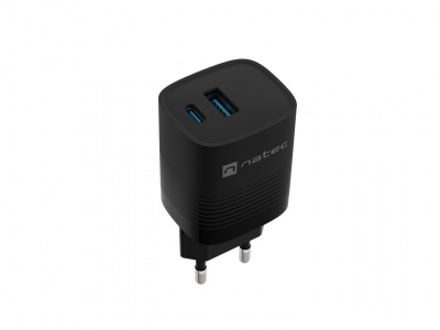 Natec Ribera USB Charger, 1x USB-A, 1x USB-C, 300 W | NUC-2141