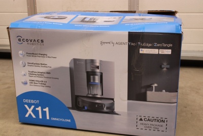 SALE OUT. Ecovacs DEEBOT X11 OMNICYCLONE EU Vacuum & mop, Wet&Dry,with new bagless All-in-One OmniCyclone station, Black (with brown shimmer | Ecovacs Robot Vacuum Cleaner with New Bagless All-in-One OmniCyclone Station | DEEBOT X11 OMNICYCLONE EU | Wet&D