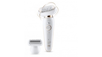Braun | Epilator | Silk-epil 9 Flex SES9002 | Operating time (max) 40 min | Bulb lifetime (flashes) Not applicable | Number of power levels 2 | Wet & Dry | White/Gold