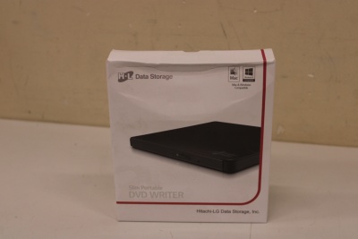 H.L Data Storage Ultra Slim Portable DVD-Writer | GP57EB40 | Interface USB 2.0 | DVD±R/RW | CD read speed 24 x | CD write speed 24 x | Black | DAMAGED PACKAGING | Desktop/Notebook